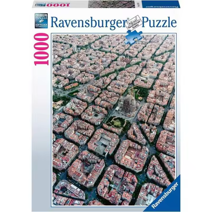 VISTA AERIA DE BARCELONA PUZZLE 1000 PIEZAS DE RAVENSBURGER - 1