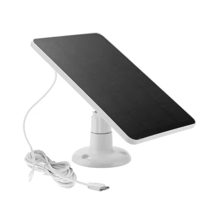 Panel Solar 5V 30W Para Carga De Cámara De Seguridad Eufycam 3/3C/2/2C/2 pro Cable De Carga Micro USB & Type-C Longitud 9.8Ft Material Silicio Monocrómico - 1