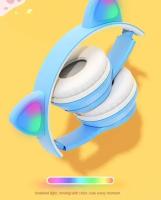Auriculares De Juego Inalámbricos P47M Con Orejas De Gato Luminosas Y Micrófono Control LED Estéreo Para Teléfono Bluetooth Regalo - details 2