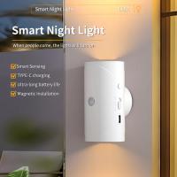 Lámpara De Noche LED Recargable Con Sensor De Movimiento 3 Modos De Iluminación Luz Magnética Para Pasillos Y Escaleras - details 0