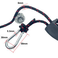 2pcs Cuerda De Atado Para Tienda De Campaña 6mm 5m Resistente Al Viento Con Cierre Ratchete Y Anillo De Ancoraje Accesorio De Tenda - details 3