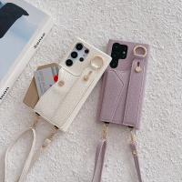 Funda De Teléfono Crossbody Con Correa Para Muñeca Para Samsung Galaxy S25 S24 S22 Ultra plus S23FE A15 A25 A35 A55 A24 A34 A54 A14 Con Porta Tarjetas - details 2