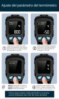 Termómetro Infrarrojo Digital No Contacto Con Imagen Láser Y Alarma De Luz LCD Medidor De Temperatura Y Humedad Pyrometer Hygrometer - details 7