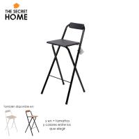 Taburete Plegable con Respaldo - The Secret Home - Cómodo y Resistente - Diseño Moderno - details 0
