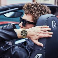 Reloj De Lujo Para Hombre En Acero Inoxidable Con Pantalla Analógica Grande Cronógrafo Impermeable Para Uso Casual Y De Negocios - details 6