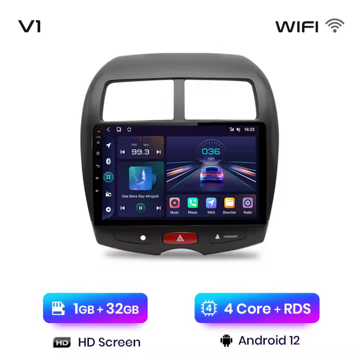 Junsun Radio Coche para Mitsubishi ASX 1 2010 2011 2012 2013 2014 2015 2016 AI Voice 2 din Pantalla Coche Android Auto Multimedia Navegación GPS Auto radio - 1