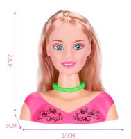 Muñeca de medio cuerpo para niños, juguete de peluquería, modelo de simulación, cabello trenzado, maquillaje, casa de juego, juguetes para niñas (2025 nuevo) - details 3