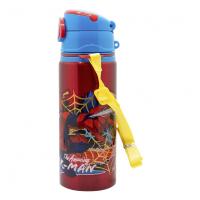 BOTELLA POP UP DE ALUMINIO CON CORREA 730 ML SPIDERMAN MOVING TARGET. Con correa, asa, tapón y pajita. STOR - details 2