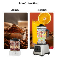 2 en 1 Licuadora potente de 6000W, batidora de mesa con contenedor de 2.5L, mezcladora profesional para hielo, nueces, frutas - details 1