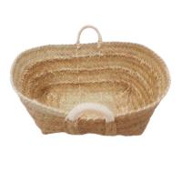 Leñero Grande Esparto Natural Doble Asa  60 cm de Largo x 46 de Ancho x 37 cm de Alto, Cesto para Picnic , Elemento Decorativo - details 5