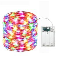 Luces De Fairy LED 5M Con Pilas Operadas Cadena De Luces De Hierro Cuádruple Para Jardín Fiesta Bodas Navidad Decoración - details 7