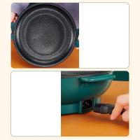 Plancha Eléctrica 110V Para Barbacoa Con Superficie Plana Grill Antideslizante Con Manos Antigolpe Nonstick Para Camping Y Hornear - details 4