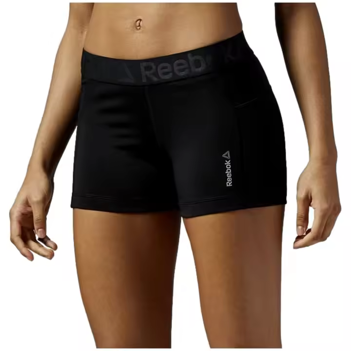 Pantalon Corto Reebok Workout Ready Fit Knit para mujer en color negro - 1