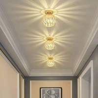 Luz De Cristal LED Para Pasillo Luz De Techo Moderna Y Creativa Entrada De Porche Balcón Nordic Instalación En Superficie - details 2