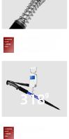 Bastón De Caminar Telescopio De Aluminio Ultraligero Absorbedor De Impacto Para Senderismo Con Punta De Acero Tungsteno Carbono Y Manija De Goma - details 3