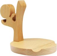 Soporte para teléfono inteligente de madera, soporte para teléfono, creativo Kung Fu Kid Placa de soporte para teléfono móvil, adecuado para tabletas y teléfonos inteligentes - details 1