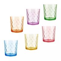 STARLEY-Pack 6 Vasos de Vidrio Diamante -Rayas 360ml surtido 6 colores - details 1