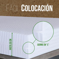 Funda de Colchón Cama de 150 cm – Hipoalergénica, Antibacteriana, Transpirable, Ajustable con Cremallera – Protector de Colchón Blanco King Size - Hipoalergénica, Antibacteriana, Transpirable, Ajustable con Cremallera - details 1