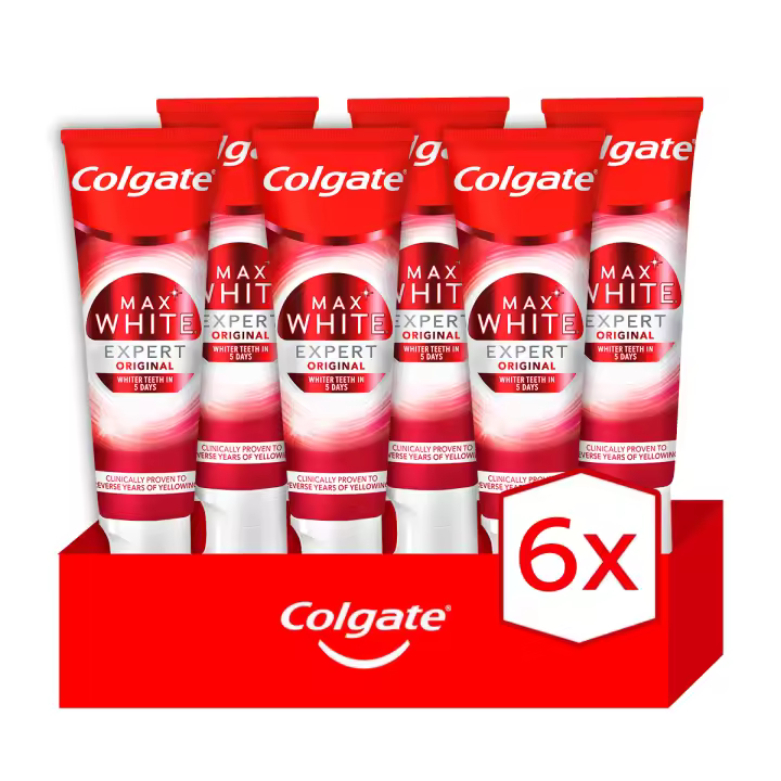 Pasta de Dientes Blanqueadora Colgate Max White Expert Original 75 ml. Pack de 6 - 1
