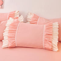 Funda De Almohada Princesa Con Volantes Múltiples Colores Cómoda Para Adultos Y Niños Tamaño 48x74cm Material Poliéster/Celulosa - details 0