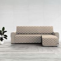 HMS Funda de Sofá Chaise Longue Estampado Omega Acolchada Reversible  Protección Antiácaros y Manchas  240cm - details 3