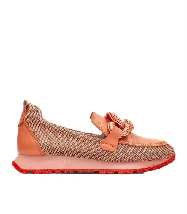 MOCASÍN DE MUJER EN PIEL HISPANITAS KANSAD HV254065 CORAL - 1