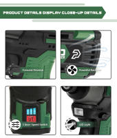 Destornillador Eléctrico Recargable 17V 140NM Con Batería De 1500mAh Herramientas Eléctricas Hexagonales Para DIY En Casa PROSTORMER - details 4