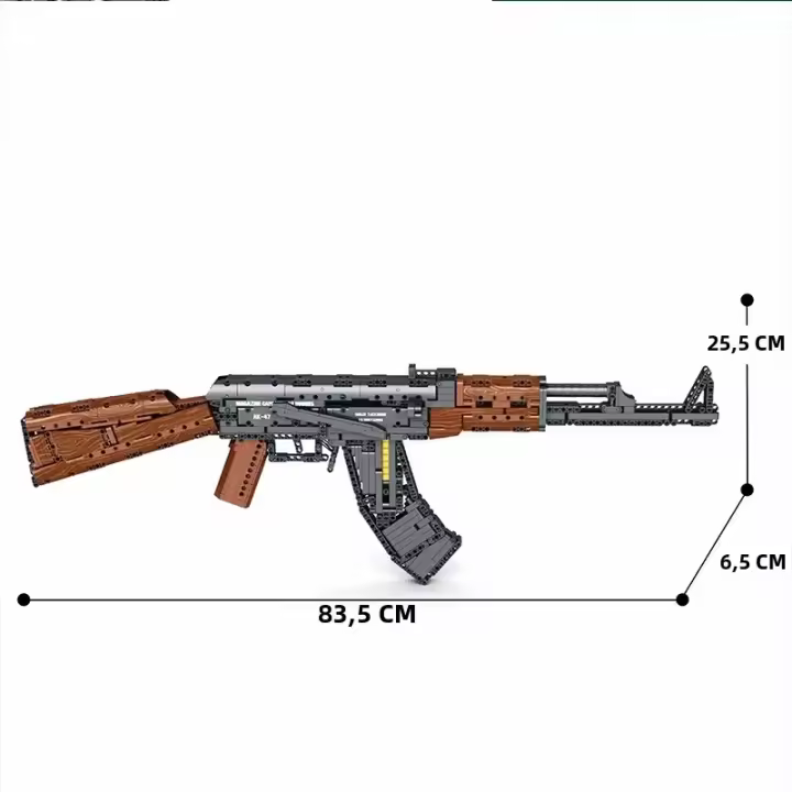 Bloques De Construcción AK47 De 1366 Piezas Juguetes De Arma Militar Imitación Para Niños Y Adultos Regalo Ideal Para Fans De Los Videojuegos - 1