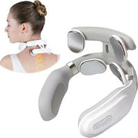 Masajeador De Cuello Con 4 Cabezas Máquina De Calor Y Vibración Luz Respiratoria Protección Del Cuello Máquina De Compresión Térmica Para La Columna Cervical - details 0