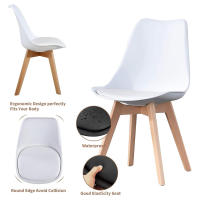 ORION91 Conjunto Mesa 80 cm + 4 Sillas SIRIO Acolchadas Color Blanco - Estilo Nórdico Ideal para Comedor, Oficina, Salón, Terraza Juego - SpazioLuzio - details 3