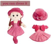 Adorable sudadera suave Bebé Niña Muñecas Mimoso Ragdoll Princesa muñeca con Vestido extraible sombrero Bebé Primera muñeca de trapo dormir Cuddle Buddy muñeca decoración de La Habitación Mejores Regalos 35cm - details 2