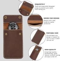 Bolsa para Reloj, Funda para Reloj y Bolsa de cuero Genuino, 2 UDS., para Viajes, fundas para Relojes de viaje portátiles - details 1