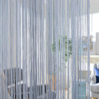 Cortina De Hilo Sólido 100x200cm Para Bodas Y Fiestas Decoración De Hogar Para Dormitorio Y Sala De Estar Translúcida De Poliéster Moderna - details 2