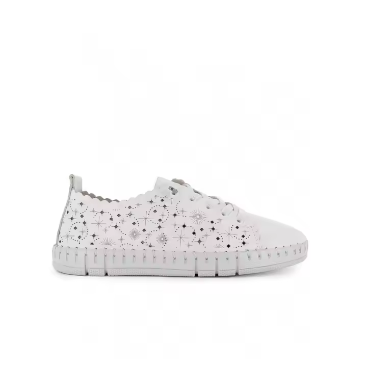 Zapatillas de lona mujer MANLISA COMFORT SHOES 600 WHITE SNEAKERS PICADO BLANCO 35012 25V - 1