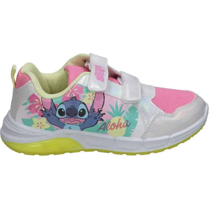 LEOMIL | Zapatillas con Luces Lilo & Stitch Infantiles – Deportiva en Color Lila con Diseño de Stitch – Sneaker con Cordones Elásticos y Velcro – Máximo Ajuste – Cómodas – Alta Calidad – Modelo LS000785 - 1