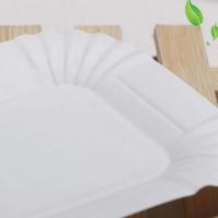 100Pcs Bandeja Rectangular Para Pastel De Papel Blanco Utensilios De Cena Desechables Tamaño 16*10.5 Cm Material Plástico - details 6