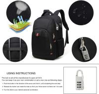 Mochila para cargador portátil, Bolso antirobo Extra Grande para Viaje de Negocios con Puerto de carga USB - details 3