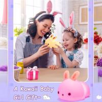 Luz táctil de Silicona Infantil para Mesita de Noche, Regulable y with Cambio de Color Automático-Activa or Cambia de Tono con Toque, Recargable Portátil - Luz Quitamiegos Lampara (LAM-002) - details 0