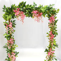 Vine De Hojas De Hydrangea Artificial De 2 Metros Para Decoración De Boda Y Hogar Accesorios Para Baño Plantas Decorativas Silken - details 6