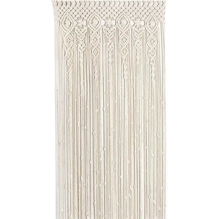 Large Handmade Macrame Cotton Wall Hanging Tapestry for Wedding Backdrop, Indoor/Outdoor Curtain - 90*180cm - 1