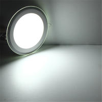 Luz De Panel LED De Vidrio Redondo Aluminio 6W 12W 18W 24W Luz De Techo Recargada Spot Light Interior Lámparas AC85-265V - details 7