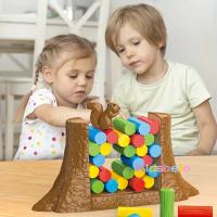 Juego De Equilibrio Squirrel Juguete Interactivo Familiar Tablero De Puzzle Juego De Pushing Piles Para Niños Edad Recomendada 7-12Años Y Adelante - details 2