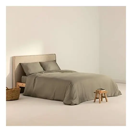 BL BELUM  Funda Nórdica Satén 300 hilos Color: DESERT SAGE  Funda Nórdica Satén cuenta con: Cierre con botones ocultos transparentes. - Funda Nórdica Extrasuave - Funda Nórdica 100% Made in Spain - 1
