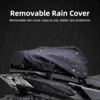 Bolsa De Motocicleta Para Asiento Trasero Impermeable Con Funda De Lluvia Y Diseño De Fibra De Carbono Bolsa De Almacenamiento Rígida Para Viaje Y Casco De Motocicleta - details 27