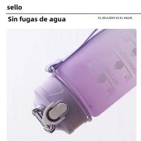 Botella De Deporte De Agua Con Pajita Y Tapa Pop-Up Gradiente De 900ML Botella De Agua Portátil Para Exteriores Con Mango Y Marcador De Capacidad - details 9