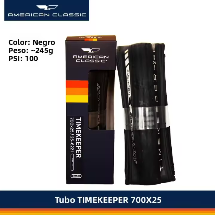 Pneumático De Bicicleta American Classic Timekeeper Ultraligero Para Carreras De Carretera 700x25C 700x28C 700x30C Negro/Amarillo Tubo Tipo/Tuboless - 1