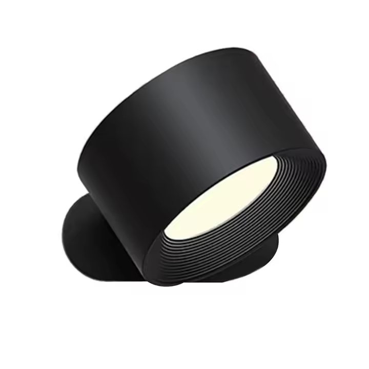 Indoor Wall Light, Usb Rechargeable Battery Wall Lamp, Warm/natural/white Light, 3 Brightness Levels,touch Control Black - 1