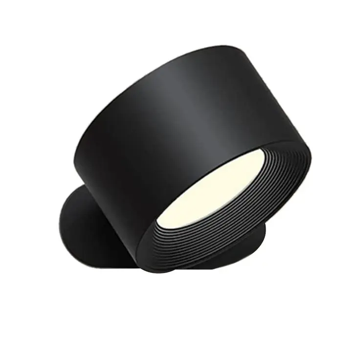 Indoor Wall Light, Usb Rechargeable Battery Wall Lamp, Warm/natural/white Light, 3 Brightness Levels,touch Control Black - 1