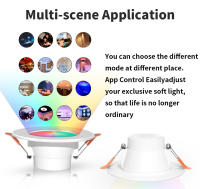 Tuya Smart LED Downlight Recargable Bluetooth Luz De Bajo Techo Dimmer Cambio De Color Spot 10W 15W Control Por App Smart Life - details 3