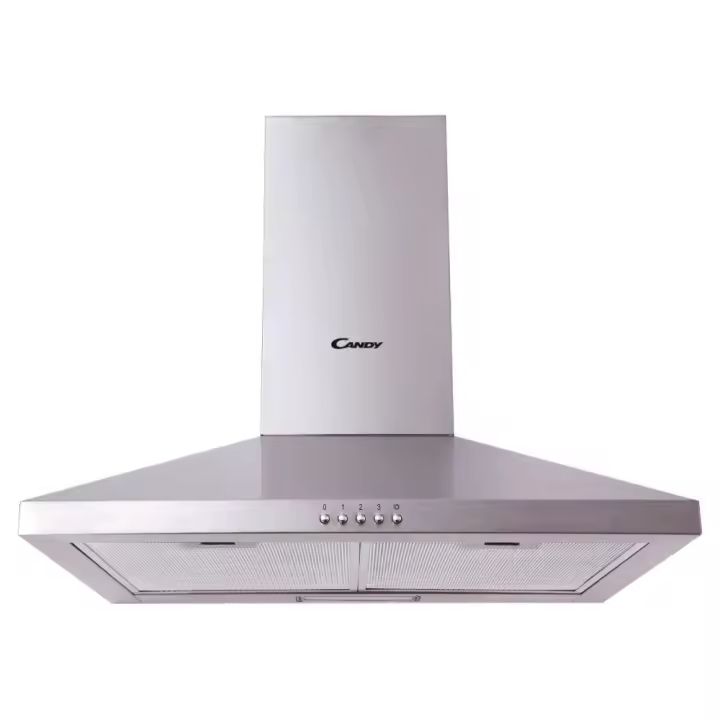 Campana Decorativa Piramidal 60cm 285,1 m³/h 52dB CANDY CCE116/1XGG 3 Niveles Extracción Clase A Inox - 1